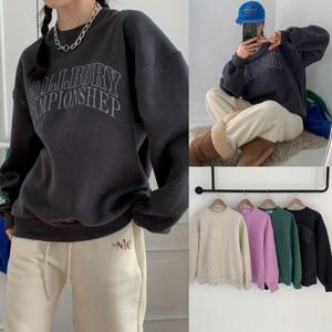 [강물처럼]위쉬몰 MC 기모밀버리자수맨투맨(V892H512) 빅사이즈