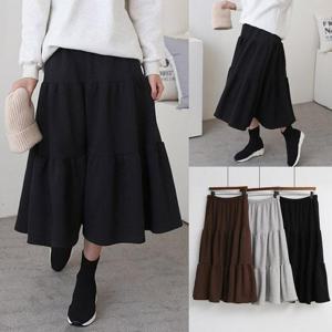 [강물처럼]위쉬몰 YY 기모밴딩롱캉캉스커트(V910H512) 빅사이즈