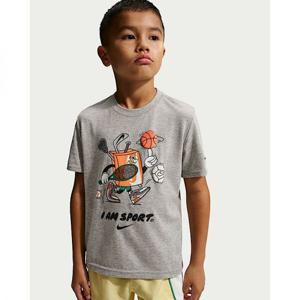 나이키 리틀키즈 I Am Sport 박시 그래픽 티셔츠 - 다크 그레이 헤더 IR8096-063 369254