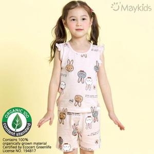 [메이키즈]레빗레터 오가닉 민소매쟈가드