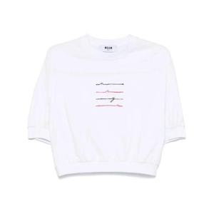 엠에스지엠 로고 자수 하프 맨투맨 탑 3841MDM82 257002 01