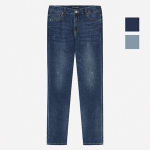 [뱅뱅] 공용 쿨맥스 페인팅워싱 슬림 청바지(NQJ112)