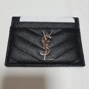 생로랑 카산드라 마틀라세 모노그램 카드지갑 블랙 은장 423291BOW021000