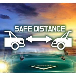 [오너클랜]인기상품 안전거리유지영문 초보자동차스티커-화이트