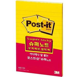 사무용품 문구사무/포스트-잇 강한점착용 660SSN (그리움노랑/3M)