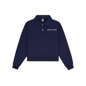 스포티앤리치 시라쿠스 엠브로이드 폴로 티셔츠 POAW2312NA31 NAVY DOM