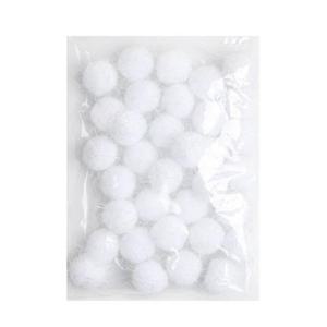 솜방울 (유니아트)5000 반짝이퐁퐁 흰색 30mm
