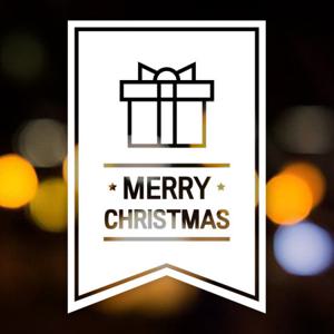 크리스마스 눈꽃 스티커 장식/심플 플래그 선물상자