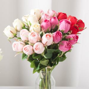 [2+1] 장미 조화 (6개입) 피아노번들 40cm 4컬러 인테리어 꽃 장식 소품 웨딩 부케