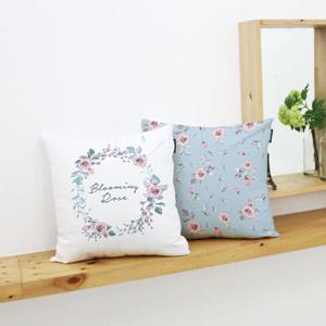 상상후 모던 쇼파쿠션 45x45cm 블루밍로즈 A_블루