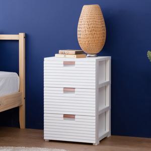 아임홈리빙 LINE 클래식 3단 플라스틱 서랍장(화이트)