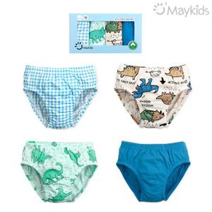 [메이키즈]쥬라기 오가닉 남아4매입 삼각