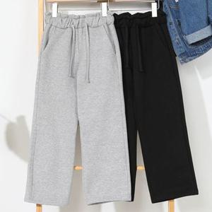 [모데쯔]주니어 가을 봄 일자 통바지 등교 10대 초등여아 남아 와이드