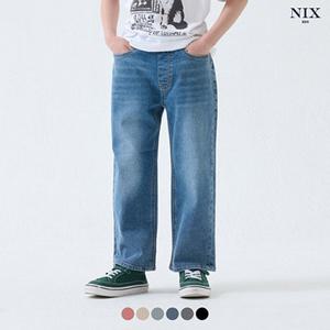 [NIXKIDS]유니) BK톤/M톤/ICE 워싱 데님 코튼 풀밴딩 와이드 (LKTSCDW771M)