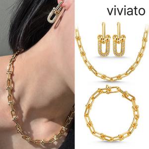 비비아토 [BEST][봄주얼리] 24KGF 더블 볼 링크 3종 세트