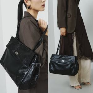 [백화점][헤지스] [예약구매] 오라 커뮤트 레더 숄더백 L HIBA6E158BK