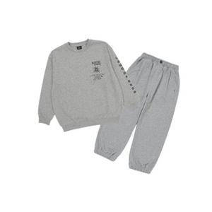 [백화점]블루테일2 AZG7TS12MGS 주니어 남아 여아  멜란지 그레이 맨투맨 티셔츠 트레이닝 팬츠 상하세트