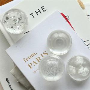 반구 레진 투명 그립 스마트 톡 4type/구름 원형 펄