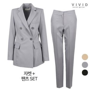 [비비드 시크릿가너]VIVID SET 여성 더블정장자켓+정장팬츠 세트