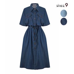 [쉬즈넘버나인]주니 카라 반팔청 원피스