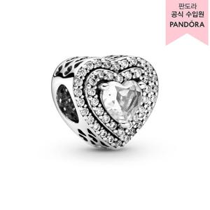 [판도라(주얼리)][백화점 보증서 제공]스파클링 레벨드 하트 참_799218C01_C