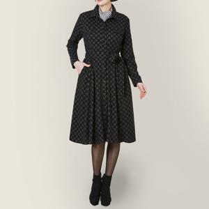 [마담엘레강스]다이아그램 기모 원피스 K233OP01