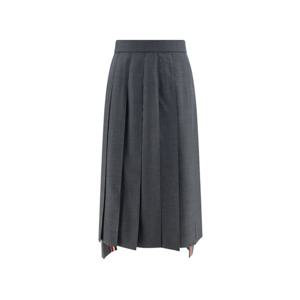 톰브라운 탭 울 스커트 그레이 여성 FGC400V 00626 035