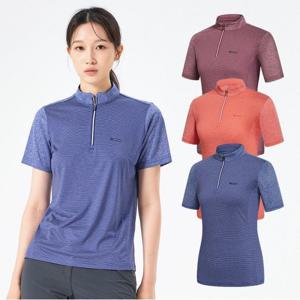 콜핑 여성 여름 하이쿨 반팔 집업 티셔츠