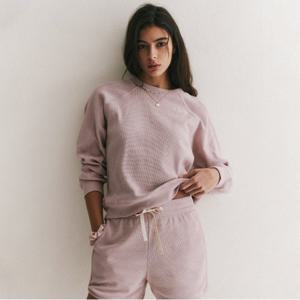 [스파이더] 여성 와플 맨투맨 티셔츠 SPJPCNRL171WLPK