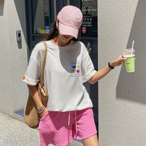 [나크21] (55~88) 러블리 패치 롱 티셔츠 NK42-T-20