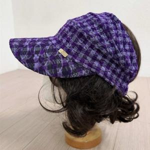 [애슬릿][애슬릿]체크 데일리 중년 엄마 썬캡 오픈 캡 모자