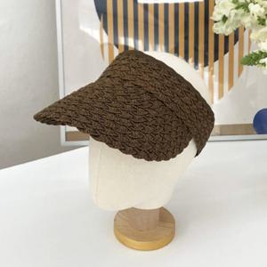 [애슬릿][애슬릿]여성 라탄 돌돌이 썬바이저 자외선 차단 썬캡