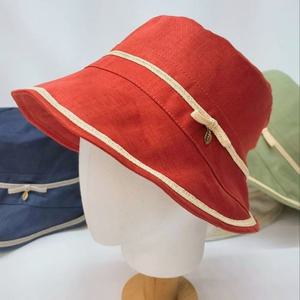 [애슬릿][애슬릿]여성 리본 끈 와이어 대두 여름 버킷햇 벙거지