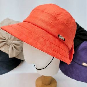 [애슬릿][애슬릿]국내 생산 리본 로고 챙 넓은 여름 엄마 벙거지