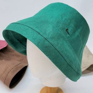 [애슬릿][애슬릿]여성 영문 린넨 여름 보넷 벙거지 버킷햇 모자