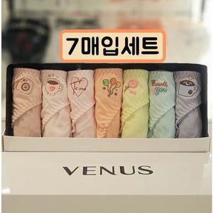 [ 비너스] 귀여운 여자 순면팬티 여성 요일팬티 VPT6933 캐릭터 순면 요일팬티 데일리팬티 7매입세트