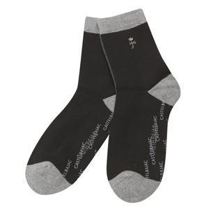 [까스텔바작] 남성 배색 장목 양말_BGBWGO201BK