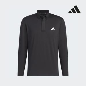 아디다스골프 24FW 남성 긴팔 에어로레디 폴로셔츠 블랙 IM6414