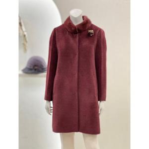 벨리시앙 세이브존01 알파카 울밍크 칼라 코트 LC1402
