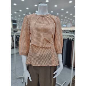 [더아이잗]턱 셔링 체크 블라우스 IM8M0BL90690_DJ