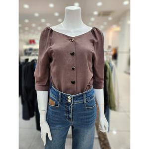 [더아이잗]밴딩 셔링 슬리브 크롭 블라우스 IM8P0BL70_DJ