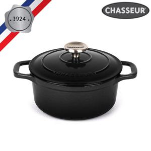 [차세르] 프리미엄 무쇠주물 양수냄비 18cm (블랙)