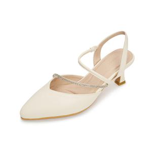 엠.무크 유나 소가죽 크리스탈 슬링백 아이보리 516523902AQ