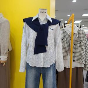 르피타 DP01 숄셋트  세로줄셔츠 L251BSH358