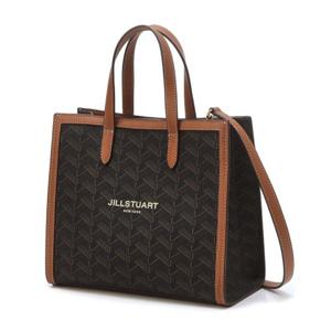 [질스튜어트] 브라운 로젤라 칠링 패턴 가죽 콤비 북토트백 JABA5E315W2