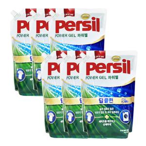 [유한락스]퍼실 딥클린 파워젤 드럼/일반 겸용 리필 2.1L x6