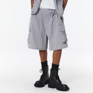 [오프로드]유니 주름지 셋업 반바지  화이트 그레이 _5LD1712