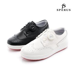 [스페루스]고급 천연가죽원단의 국산 여성 골프화 다이얼가죽골