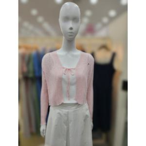 [플라스틱아일랜드]리본 골지 니트 가디건 PR2KG901_DJ