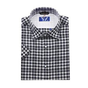 [예작(셔츠)]반소매 일반핏 수입원단 체크 YJEMUA663-NY